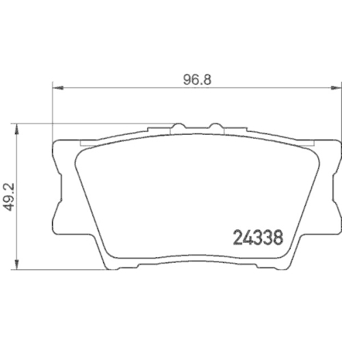 Bremsbelagsatz Scheibenbremse Hella 8DB 355 006-881 f&uuml;r Toyota Pontiac Lexus