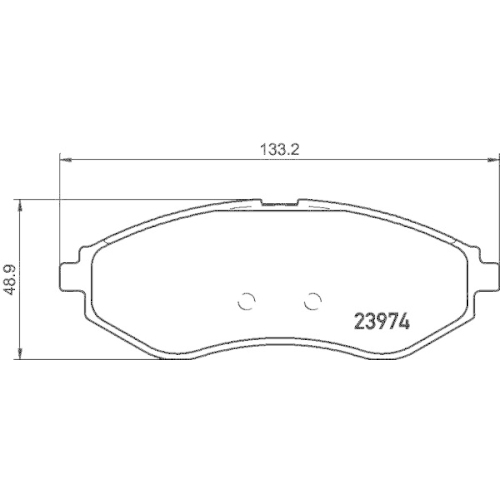 Bremsbelagsatz Scheibenbremse Hella 8DB 355 011-251 f&uuml;r Chevrolet Daewoo Proton