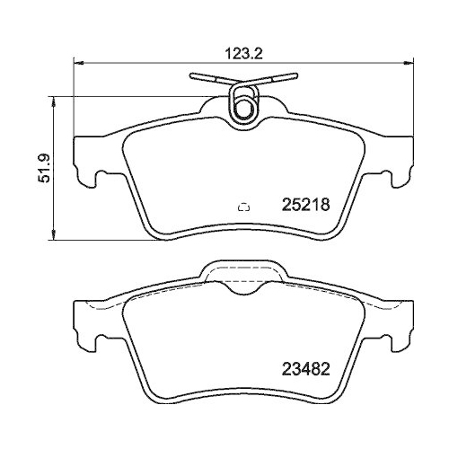 Brake Pad Set Disc Brake Hella 8DB 355 015-741 for Peugeot Citro&euml;n (df Psa)