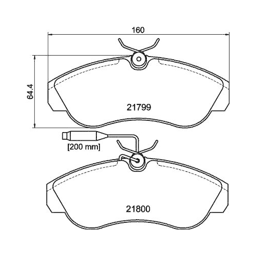 Bremsbelagsatz Scheibenbremse Hella 8DB 355 018-151 f&uuml;r Citro&euml;n Fiat Peugeot Amc