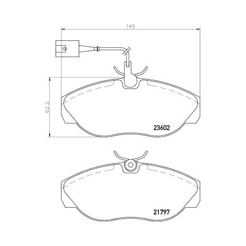 Bremsbelagsatz Scheibenbremse Hella 8DB 355 018-891 f&uuml;r Citro&euml;n Fiat Peugeot Amc