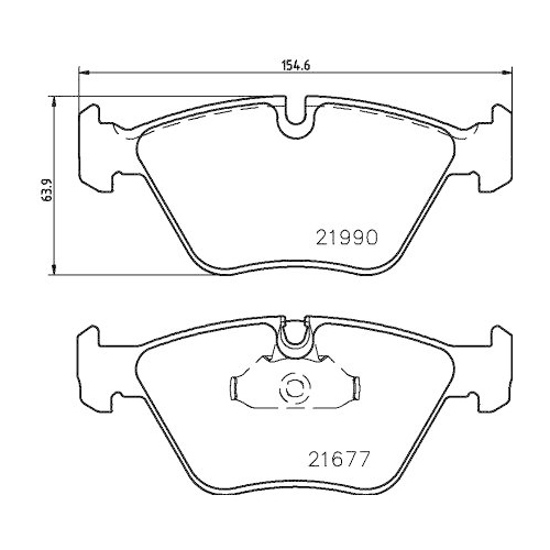 Brake Pad Set Disc Brake Hella 8DB 355 010-711 for Bmw Front Axle