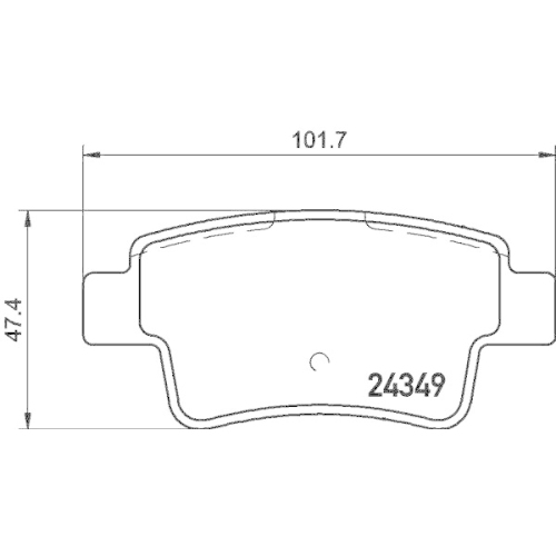 Bremsbelagsatz Scheibenbremse Hella 8DB 355 012-391 f&uuml;r Fiat Opel Ferrari