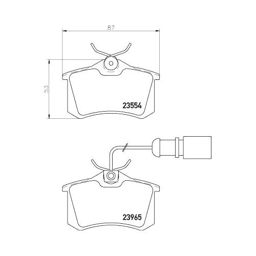Brake Pad Set Disc Brake Hella 8DB 355 018-601 for Audi Ford Seat Skoda VW Amc