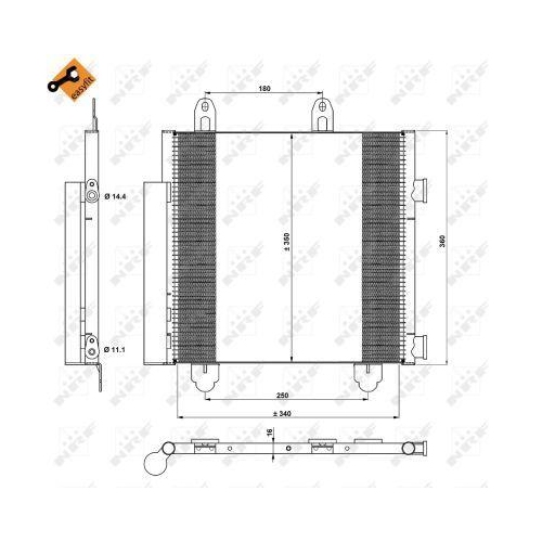 Kondensator Klimaanlage Nrf 350231 Easy Fit für Citroën Peugeot Toyota