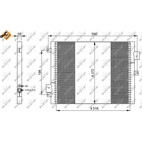 Kondensator Klimaanlage Nrf 35795 Easy Fit f&uuml;r Porsche