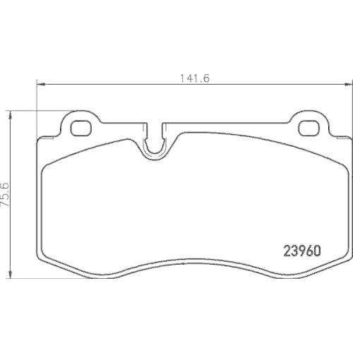 Bremsbelagsatz Scheibenbremse Hella 8DB 355 011-401 f&uuml;r Mercedes Benz Evobus