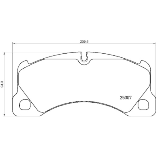 Bremsbelagsatz Scheibenbremse Hella 8DB 355 015-801 f&uuml;r Audi Porsche Seat Skoda