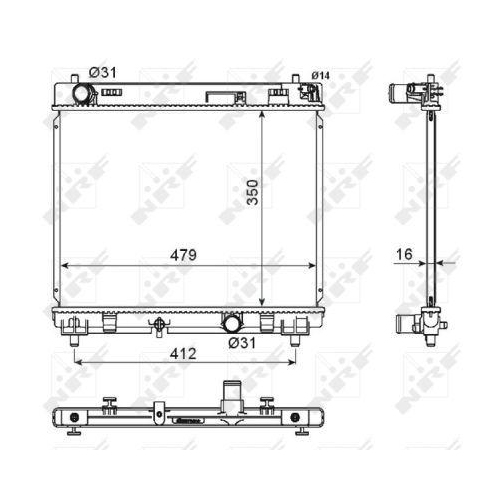 K&uuml;hler Motork&uuml;hlung Nrf 53667 f&uuml;r Toyota