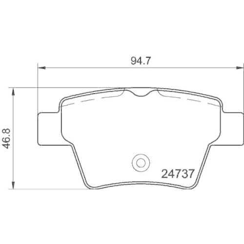 Bremsbelagsatz Scheibenbremse Hella 8DB 355 013-851 f&uuml;r Citro&euml;n Peugeot