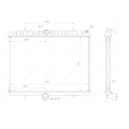 K&uuml;hler Motork&uuml;hlung Nrf 53861 f&uuml;r Citro&euml;n Fiat Lancia Peugeot Toyota