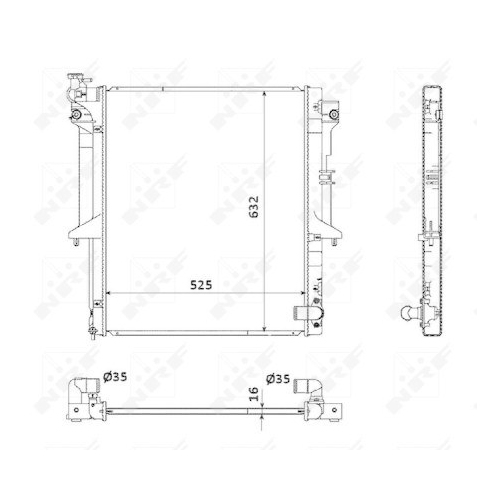 K&uuml;hler Motork&uuml;hlung Nrf 53907 f&uuml;r Mitsubishi