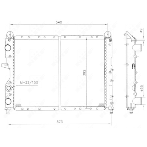K&uuml;hler Motork&uuml;hlung Nrf 54501 f&uuml;r Alfa Romeo Fiat Lancia