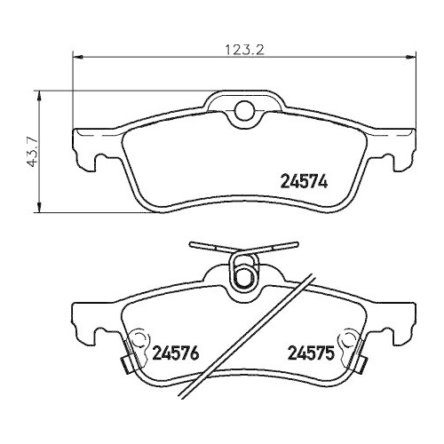 Bremsbelagsatz Scheibenbremse Hella 8DB 355 013-461 f&uuml;r Daihatsu Toyota