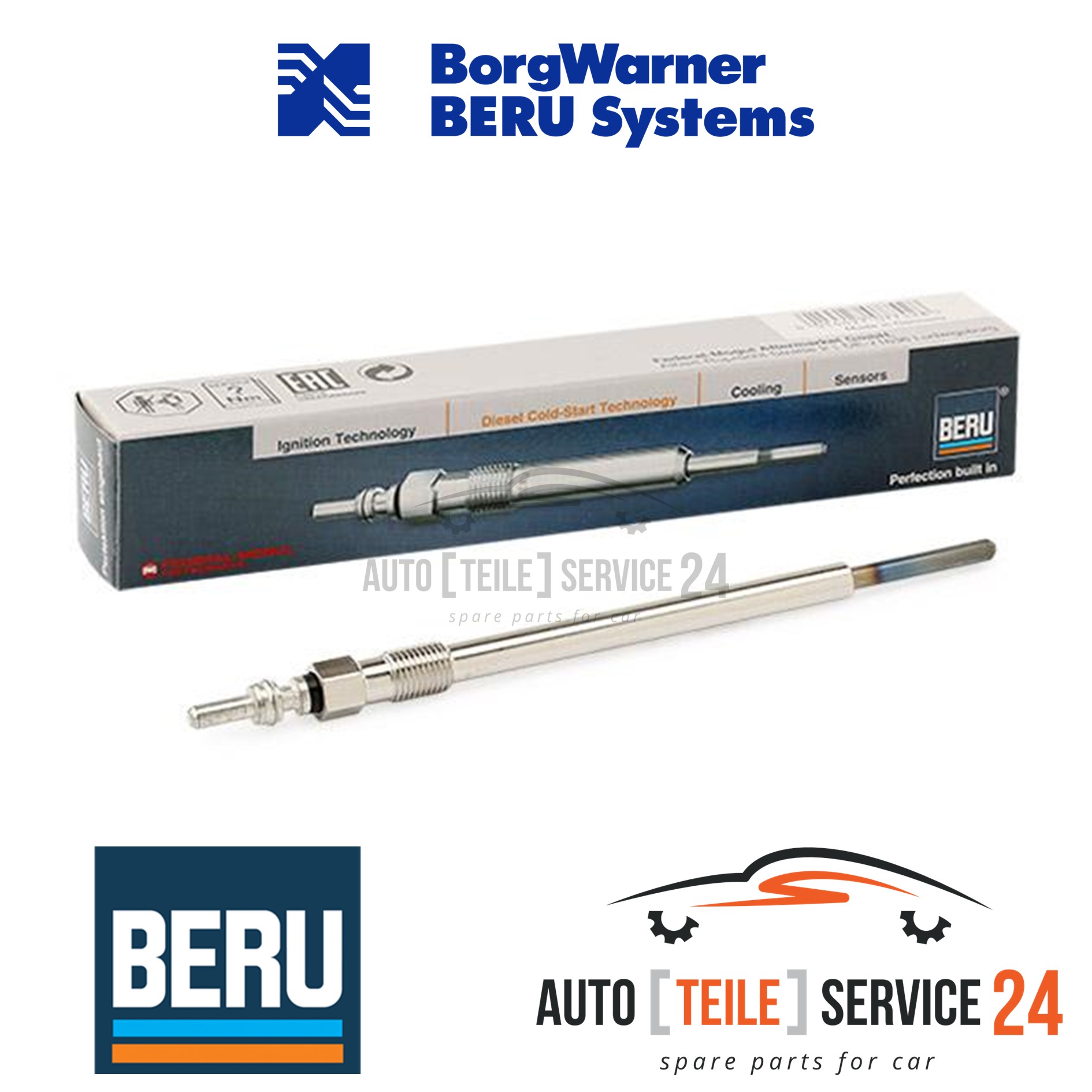 Gl&uuml;hkerze Borgwarner (beru) GN059 f&uuml;r Alfa Romeo Fiat Lancia Opel Vauxhall