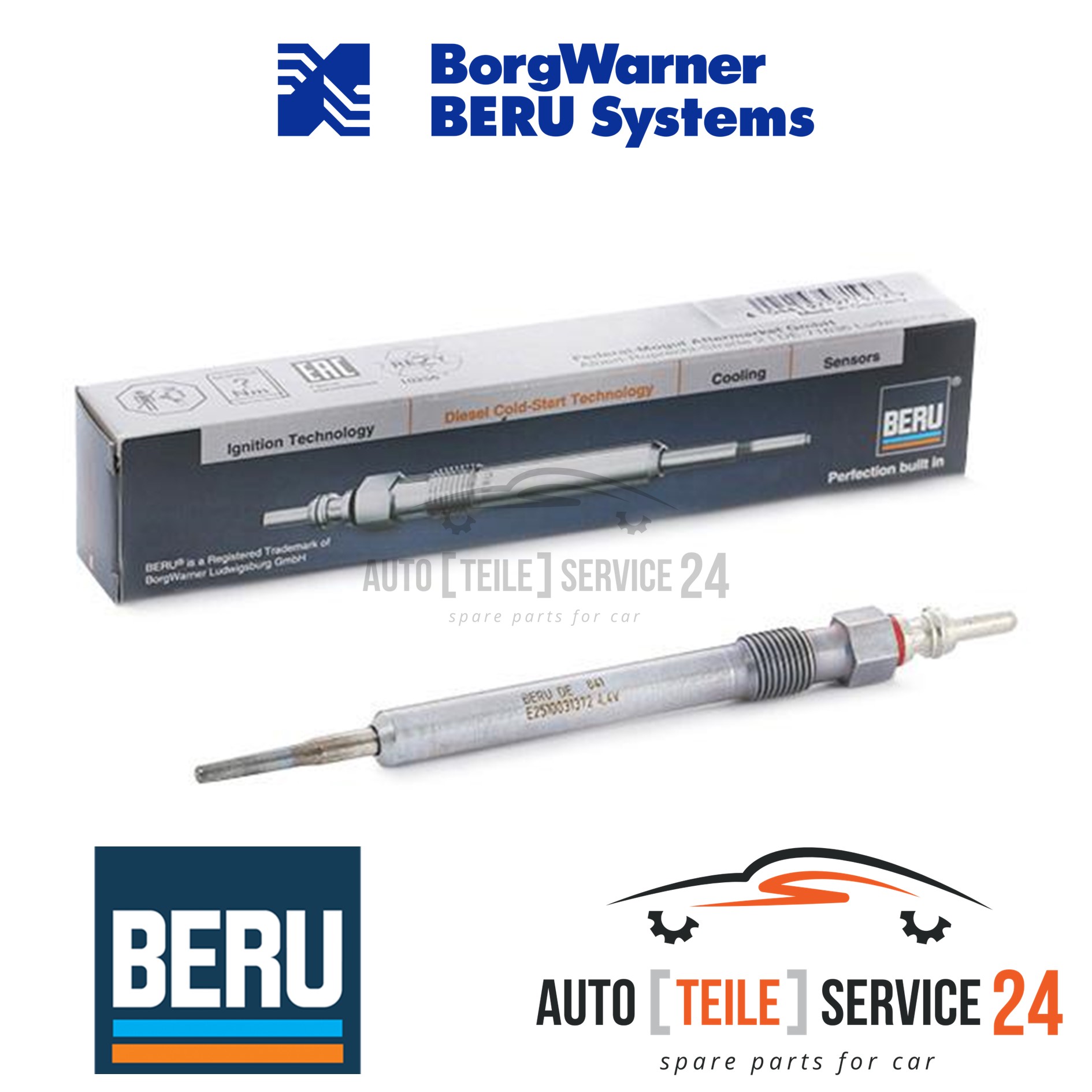 Glühkerze Borgwarner (beru) GE133 Iss für Audi Man Porsche Seat Skoda VW Vag