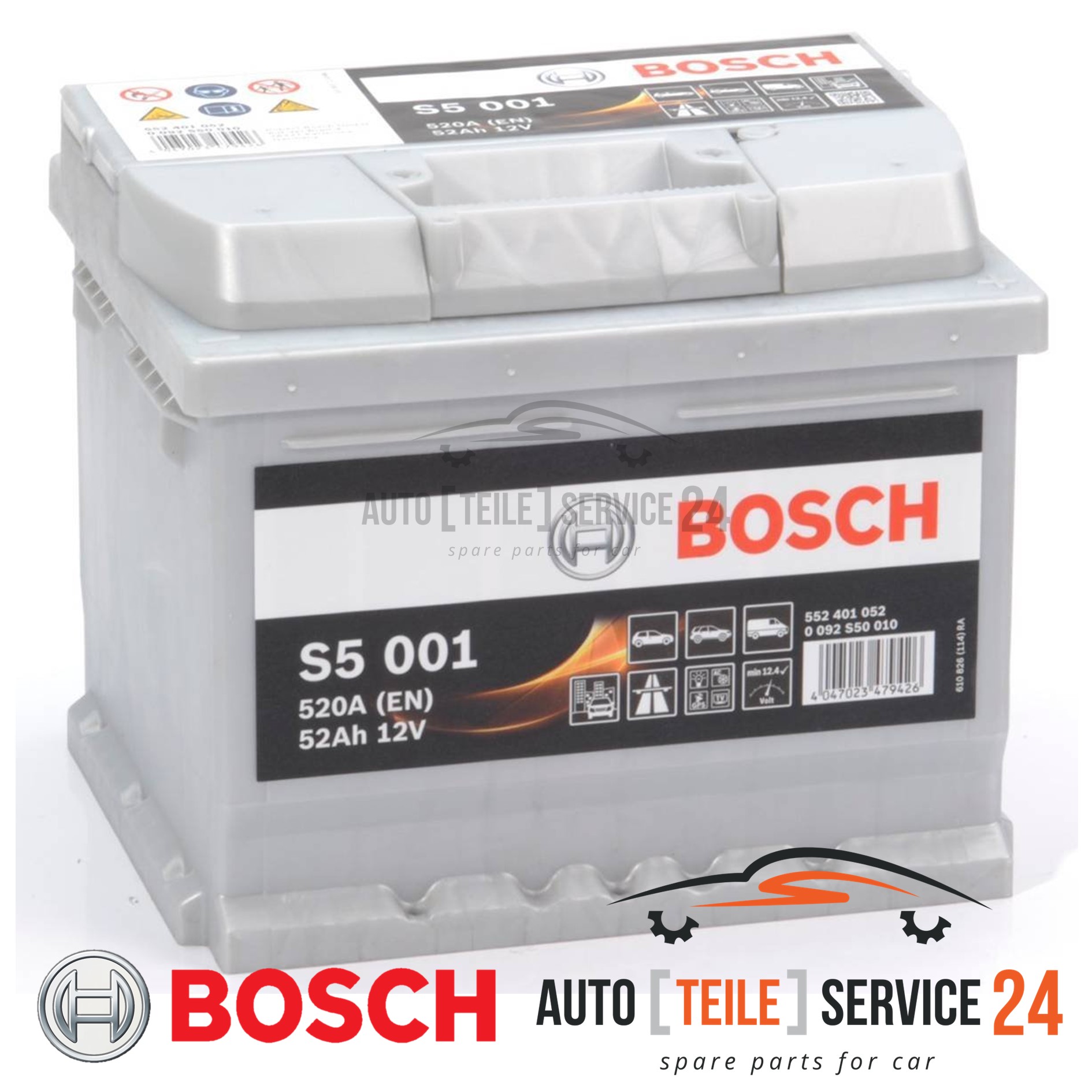 Starterbatterie Bosch 0092S50010 S5 für Audi Barreiros Bmw Fiat Ford Jaguar Opel