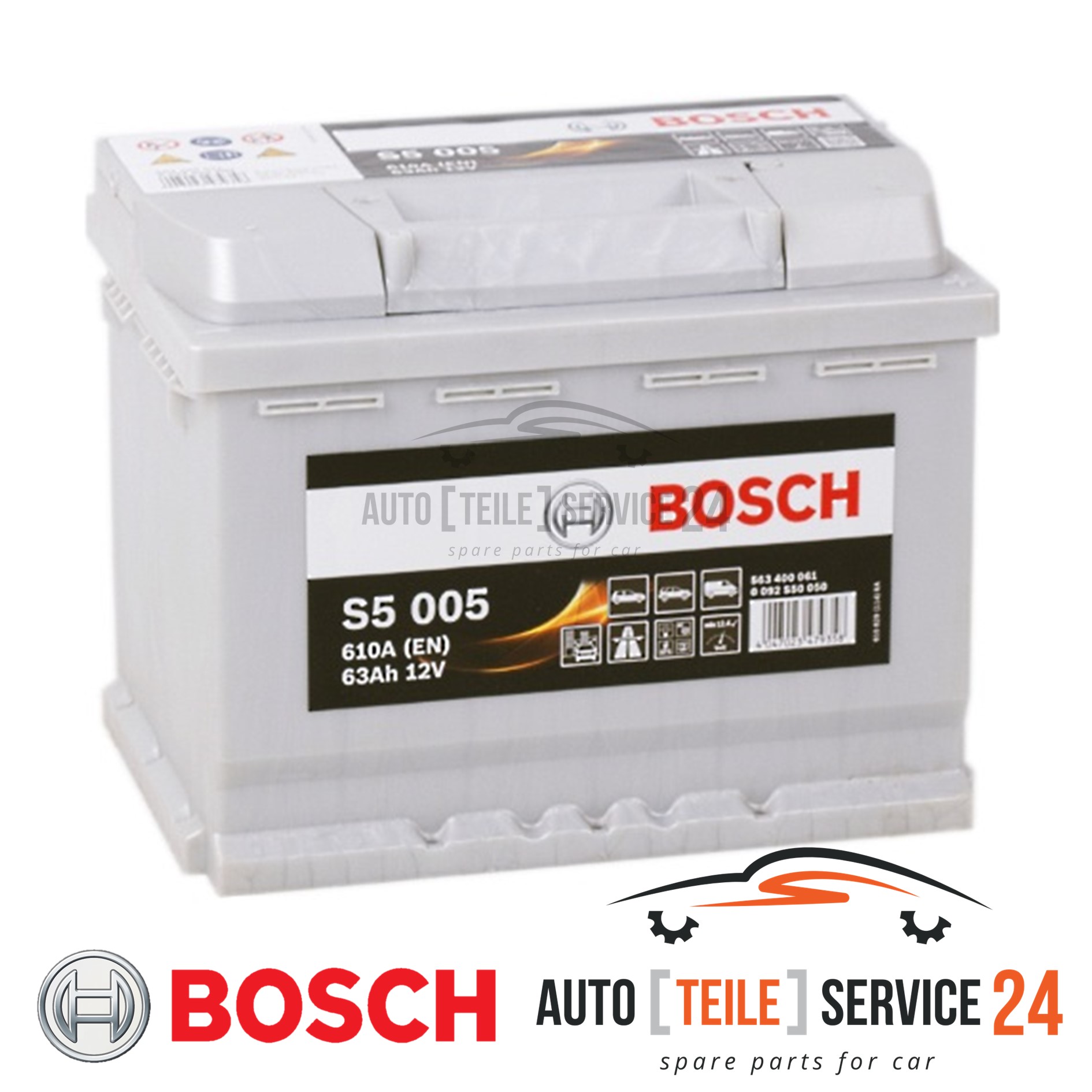 Starterbatterie Bosch 0092S50050 S5 f&uuml;r Alfa Romeo Audi Bmw Citro&euml;n Daf Fiat VW