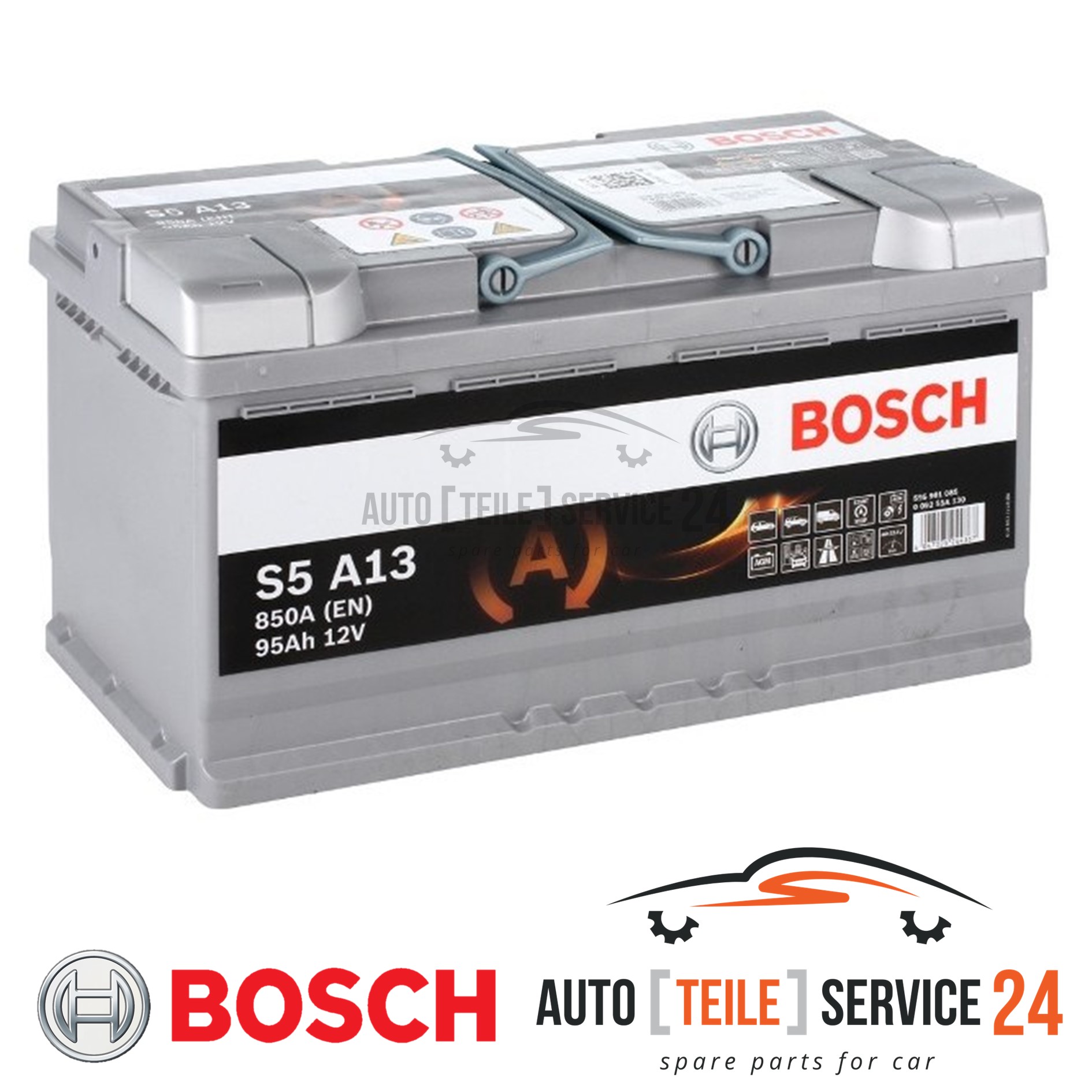 Starterbatterie Bosch 0092S5A130 S5a Agm für Alfa Romeo Audi Bmw Daf Fiat Ford