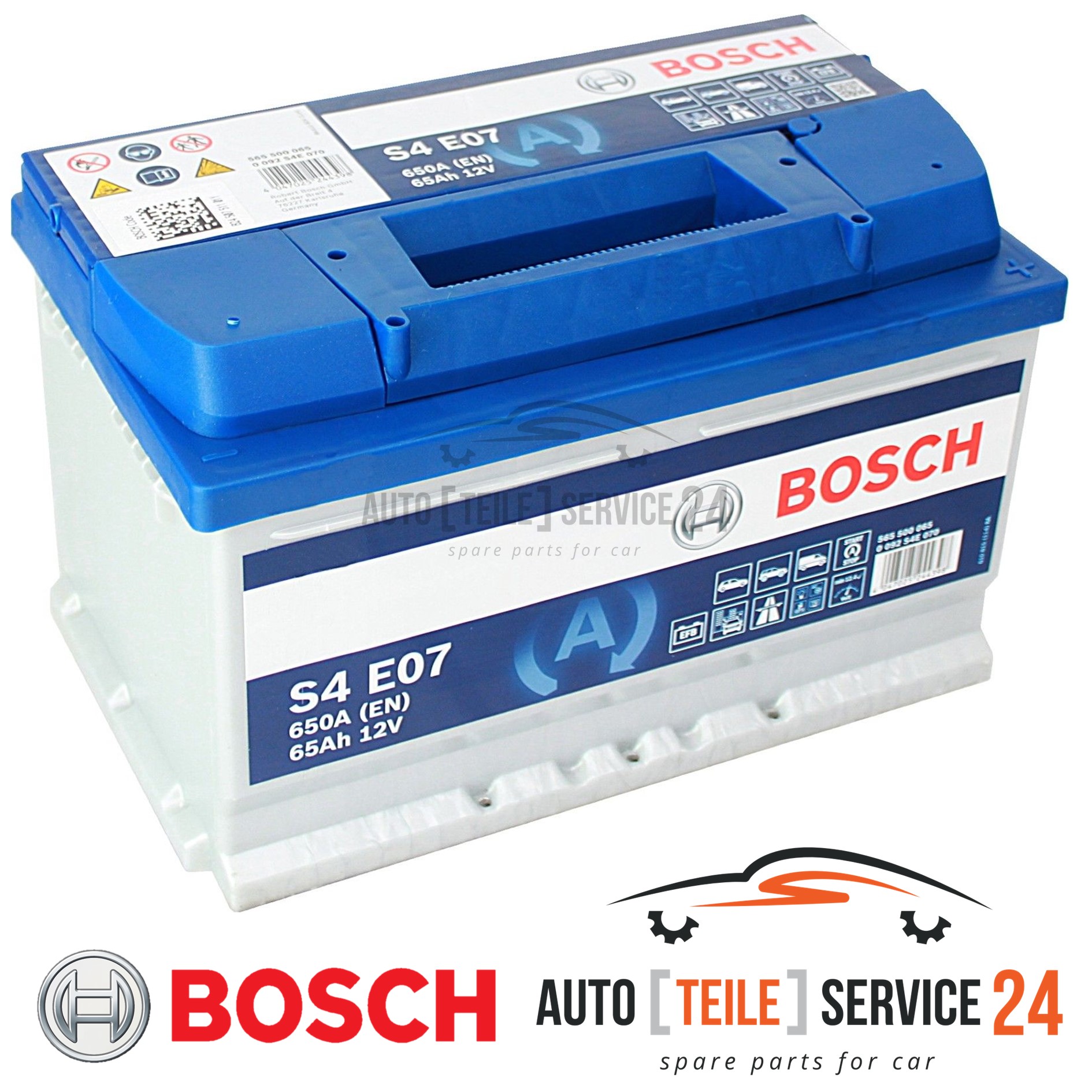 Batterie De Démarrage Bosch 0092S4E070 S4e Efb pour Ford Renault