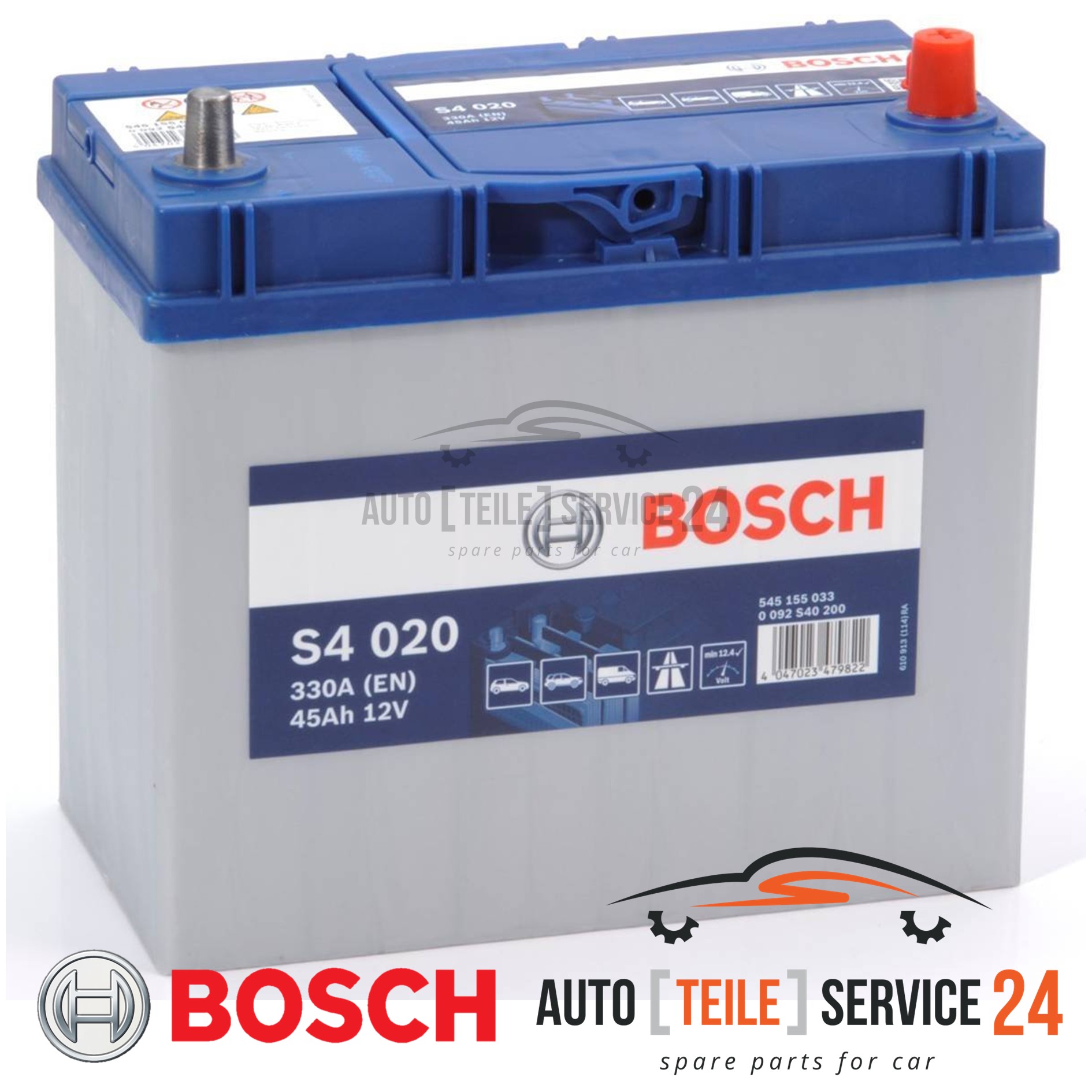 Starterbatterie Bosch 0092S40200 S4 für Daihatsu Honda Mazda Nissan Opel Renault