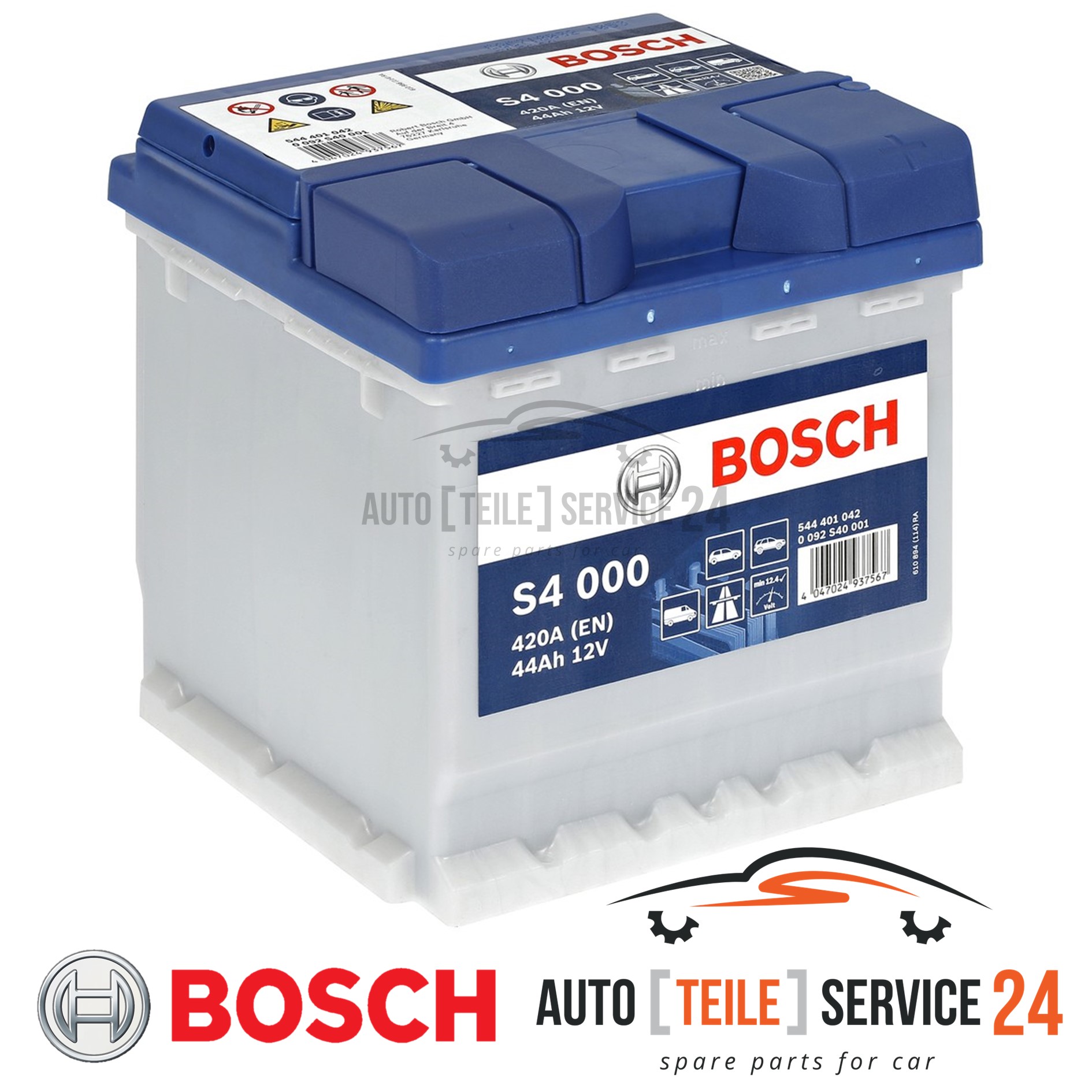 Starterbatterie Bosch 0092S40001 S4 für Audi Barreiros Bmw Citroën Fiat Ford VW