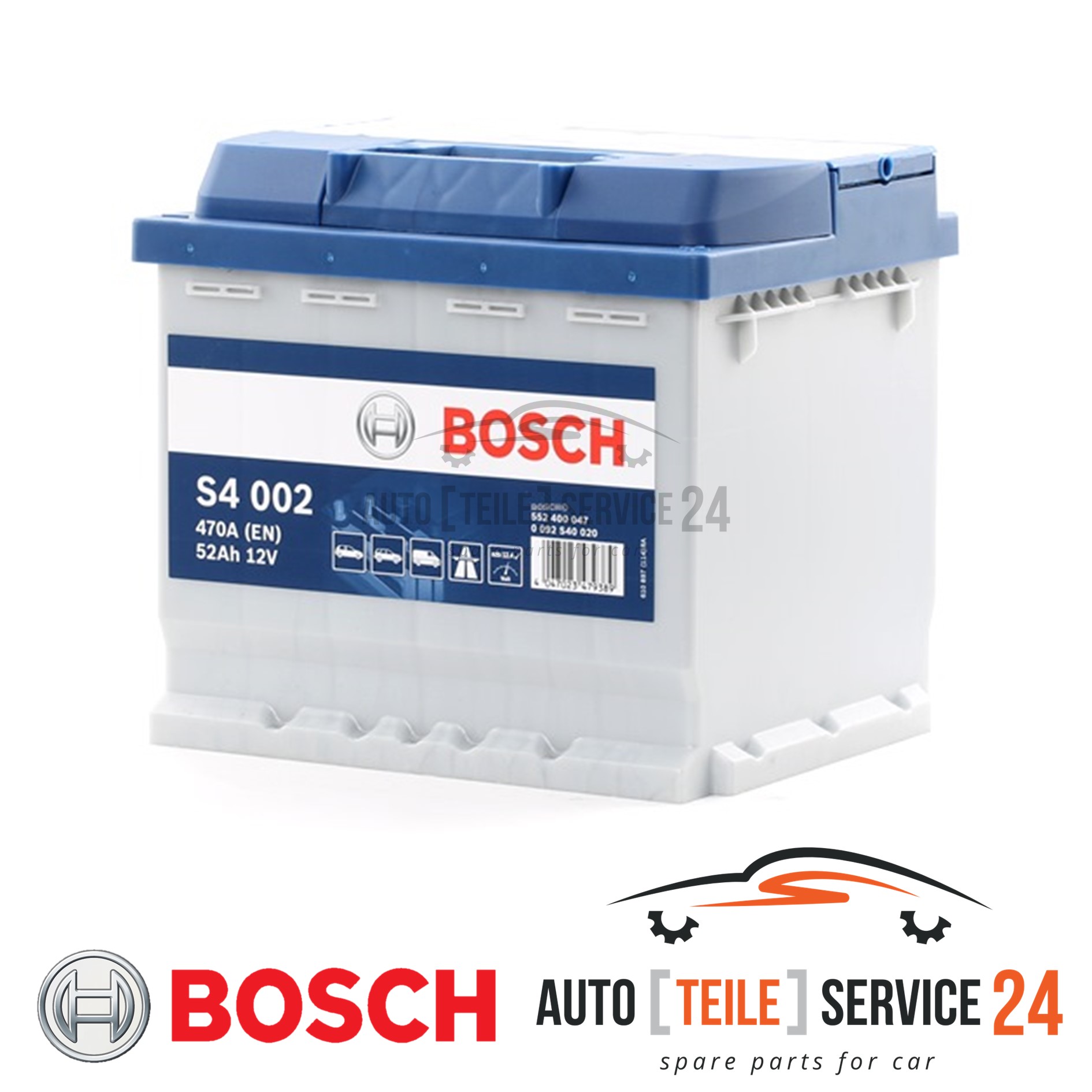 Batterie De Démarrage Bosch 0092S40020 S4 pour Alfa Romeo Audi Bmw Citroën Fiat