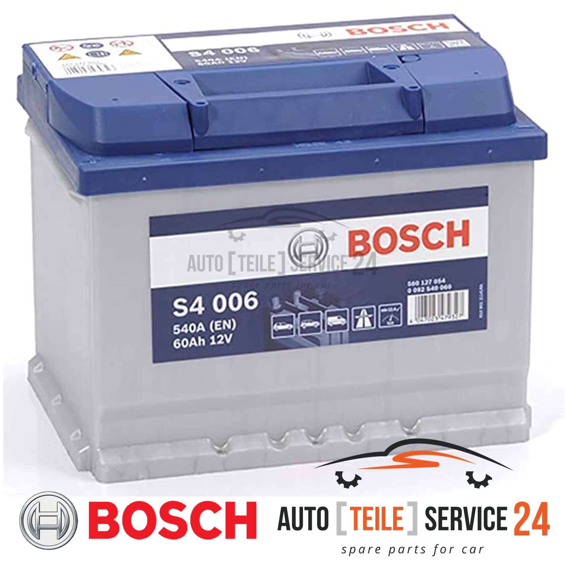 Starterbatterie Bosch 0092S40060 S4 für Chrysler Dodge Mitsubishi Opel Saab Jeep