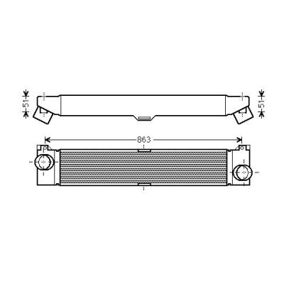 Charge Air Cooler Diederichs DCA1041 Diederichs Climate for Citroën Fiat Peugeot