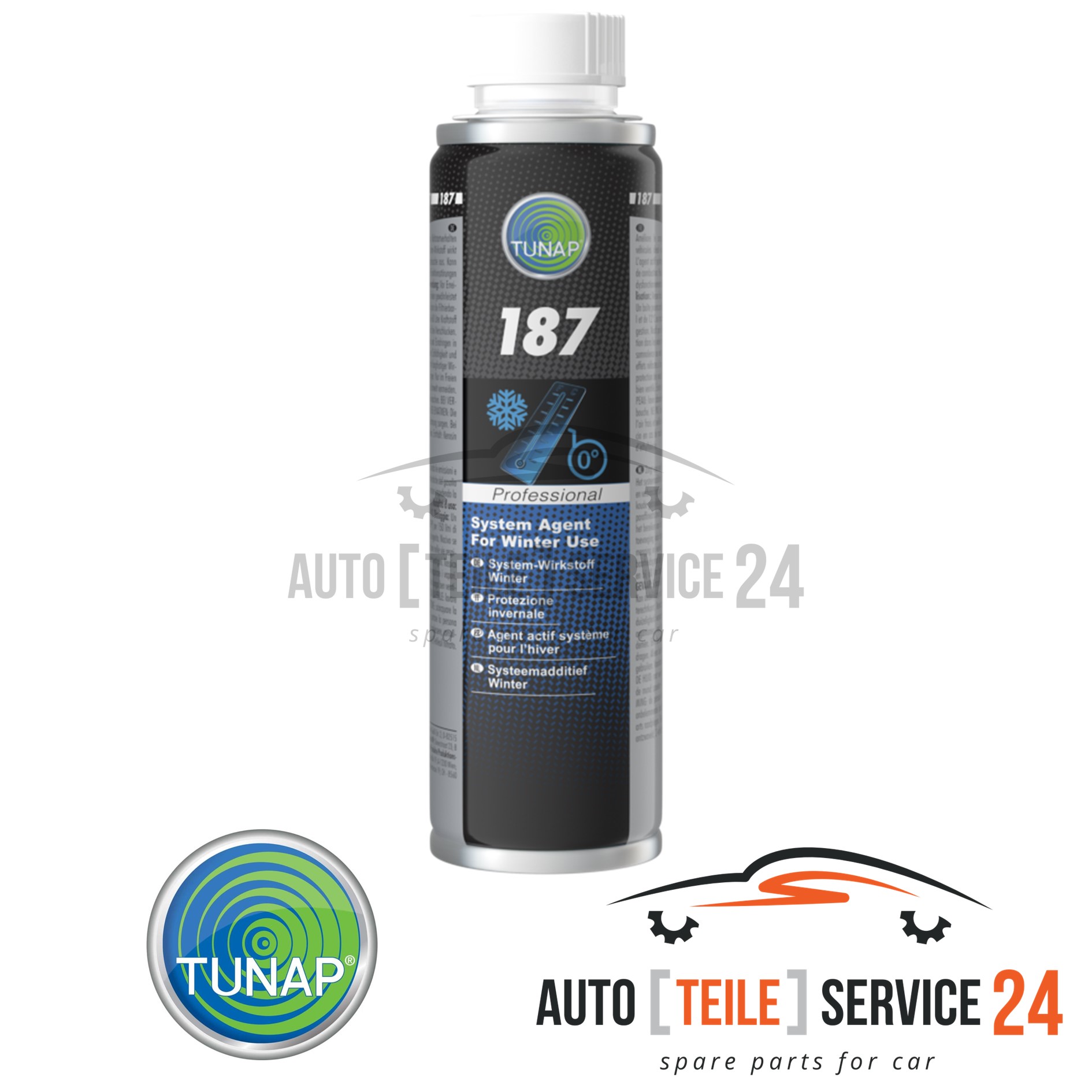 Tunap 187 - System-Wirkstoff Winter 300ml - Verbessert das Kaltstartverhalten von Diesel-Fahrzeugen. Der System-Wirkstoff wirkt sich positiv auf Abgasverhalten und Verbrennungsgeräusche aus.