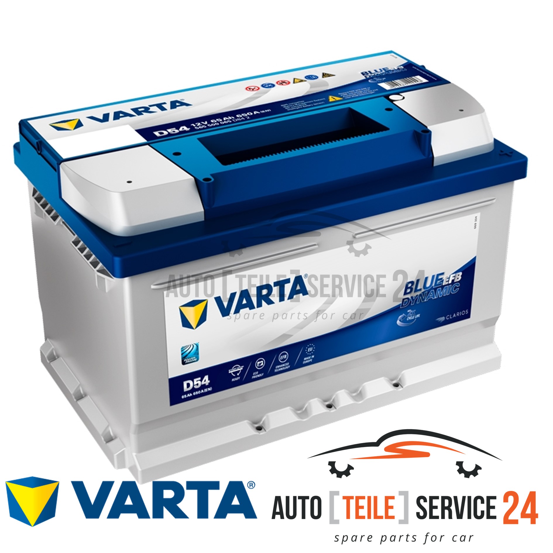 Starterbatterie Varta 565500065D842 Blue Dynamic Efb für Ford Renault